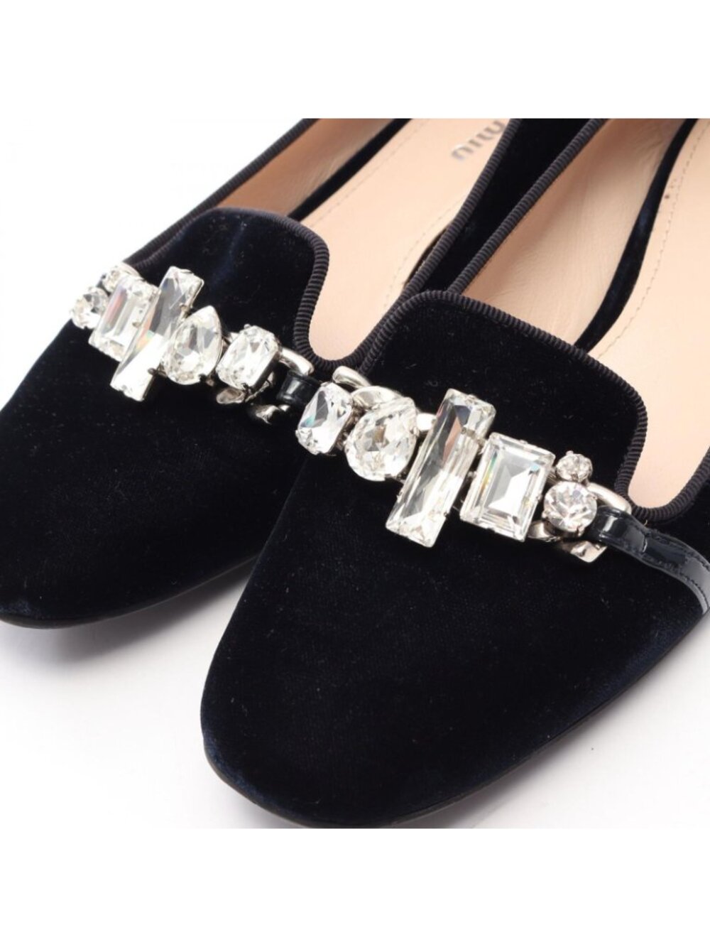 Miu Miu Bijou Black Flat Shoes - Picture 7 of 16